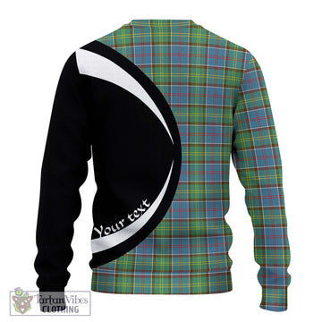 Whitelaw Tartan Knitted Sweater with Family Crest Circle Style