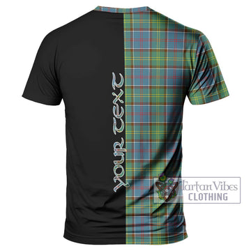 Whitelaw Tartan T-Shirt with Family Crest and Half Of Me Style