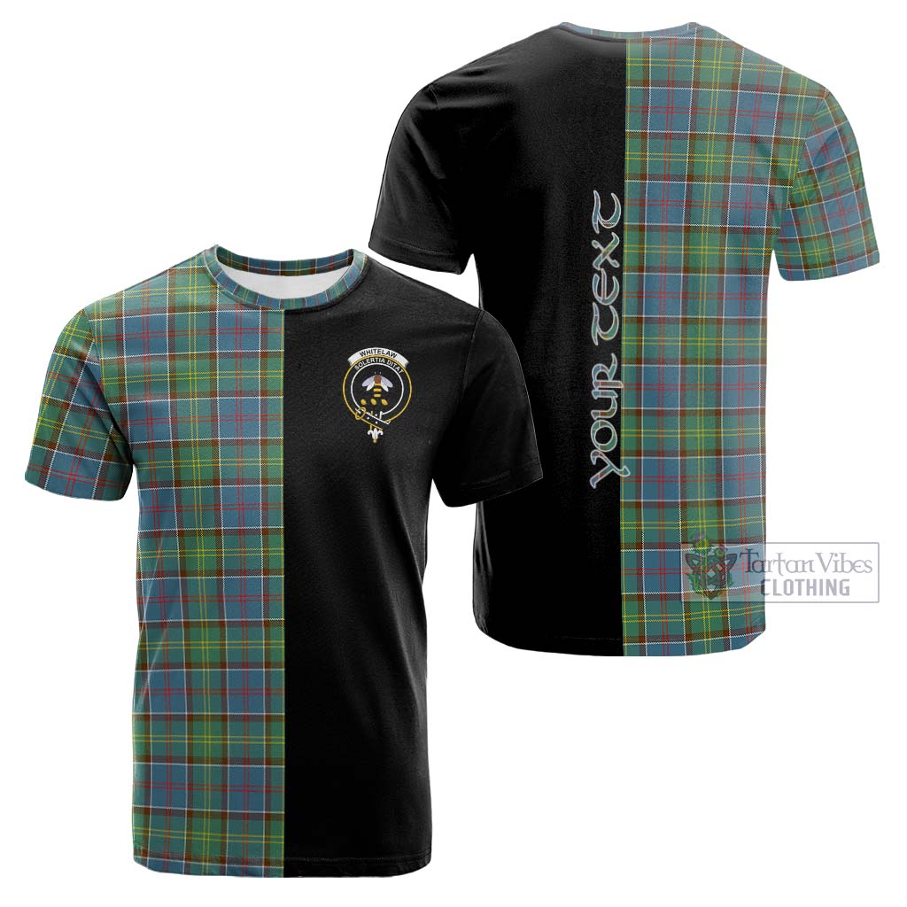 Tartan Vibes Clothing Whitelaw Tartan Cotton T-shirt with Family Crest and Half Of Me Style