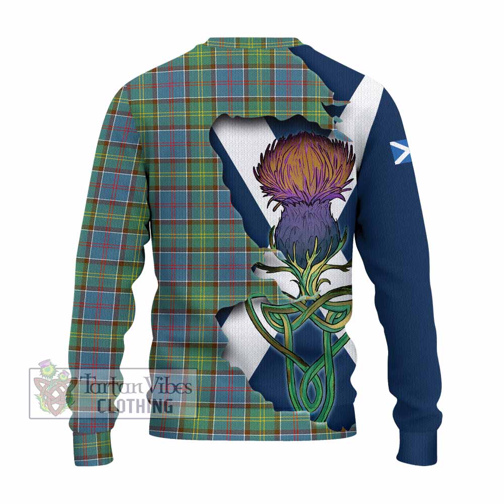 Whitelaw Tartan Family Crest Knitted Sweater Scottish Thistle Celtic Inspired - Tartan Vibes Clothing