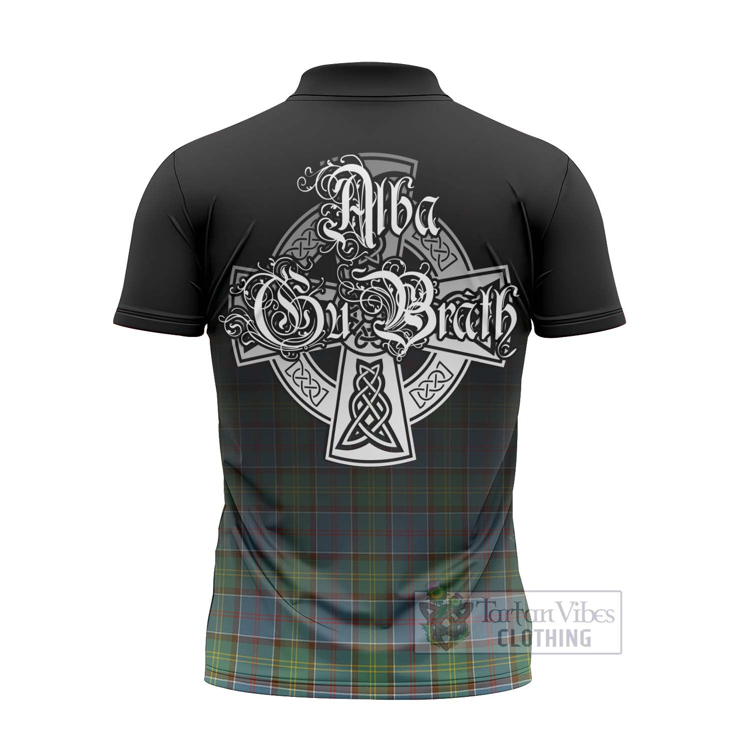 Tartan Vibes Clothing Whitelaw Tartan Zipper Polo Shirt Featuring Alba Gu Brath Family Crest Celtic Inspired