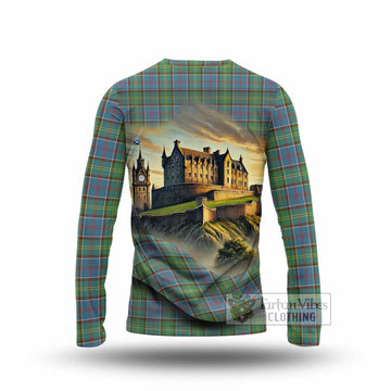 Whitelaw Tartan Family Crest Long Sleeve T-Shirt with Scottish Ancient Castle Style - Tartan Vibes Clothing