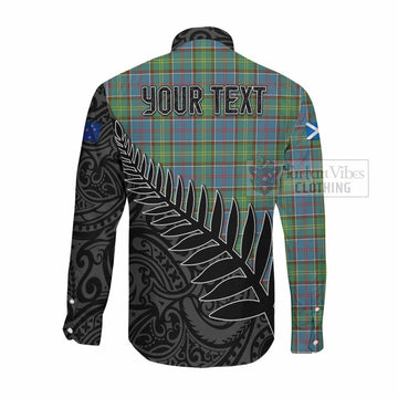 Whitelaw Crest Tartan Long Sleeve Button Shirt with New Zealand Silver Fern Half Style