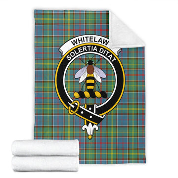 Whitelaw Tartan Blanket with Family Crest