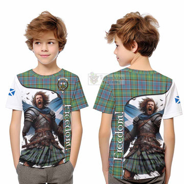 Whitelaw Crest Tartan Kid T-Shirt Inspired by the Freedom of Scottish Warrior