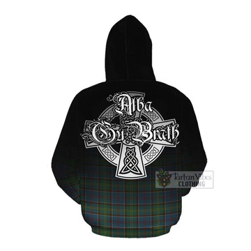Whitelaw Tartan Cotton Hoodie Featuring Alba Gu Brath Family Crest Celtic Inspired Pullover Hoodie - Tartan Vibes Clothing