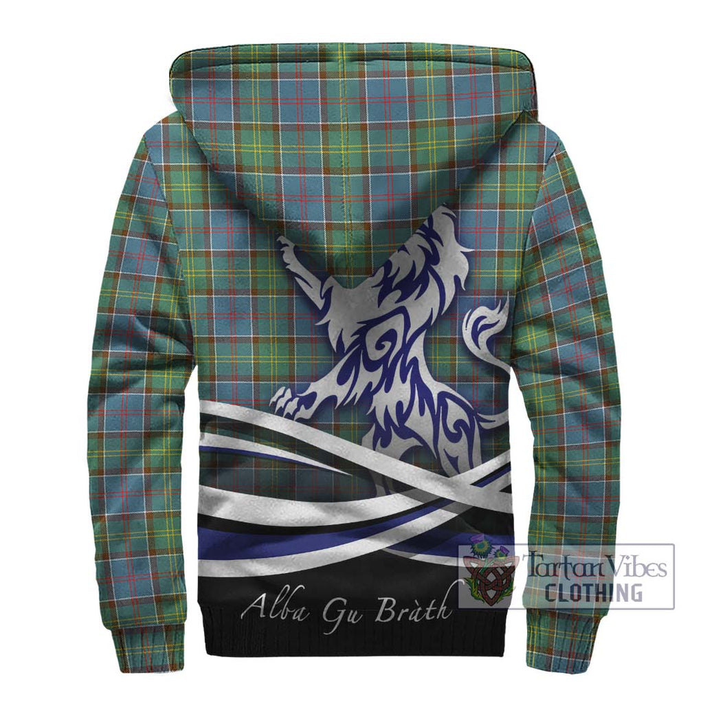 Whitelaw Tartan Sherpa Hoodie with Alba Gu Brath Regal Lion Emblem - Tartanvibesclothing Shop