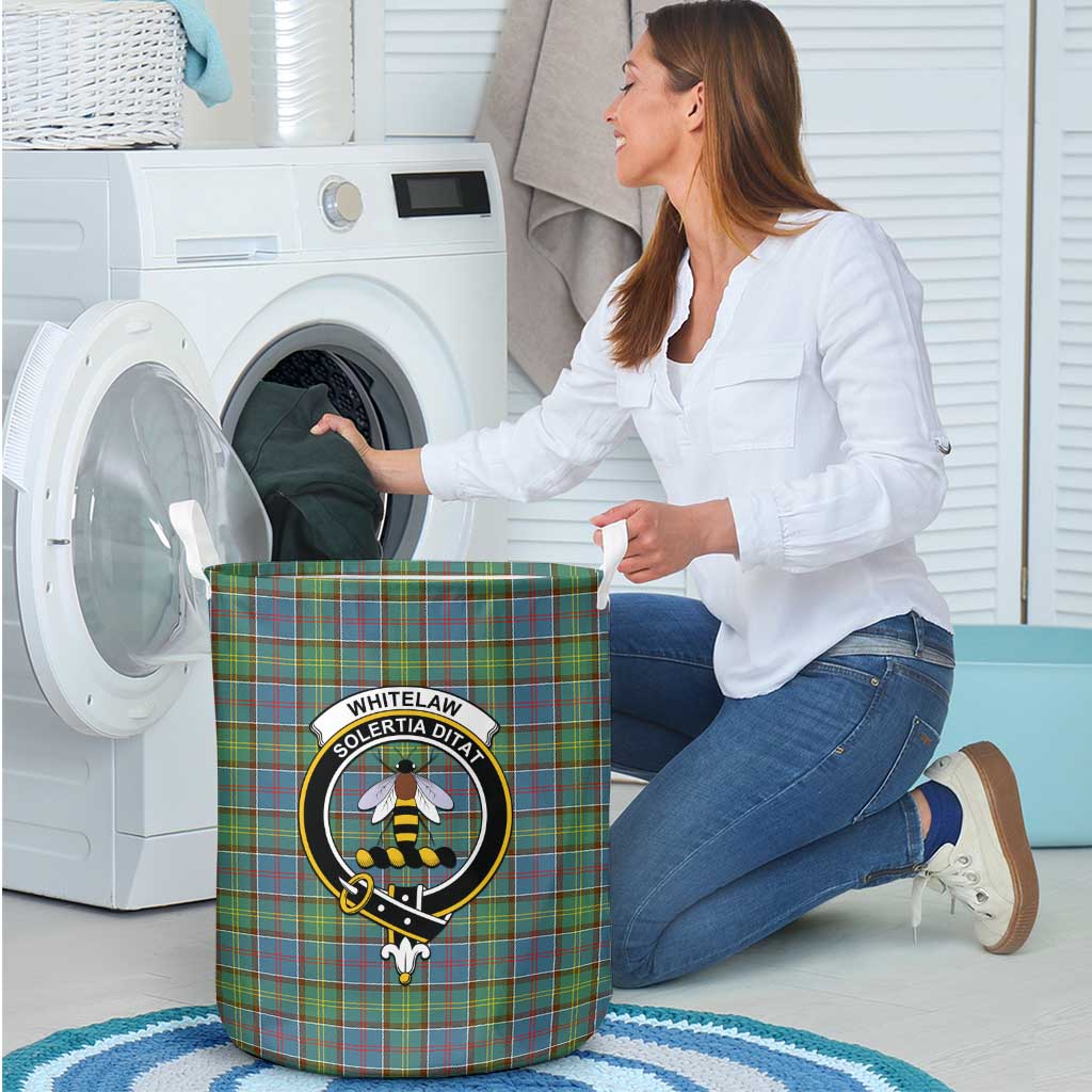 Tartan Vibes Clothing Whitelaw Tartan Laundry Basket with Family Crest