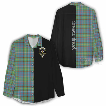 Whitelaw Tartan Women's Casual Shirt with Family Crest and Half Of Me Style