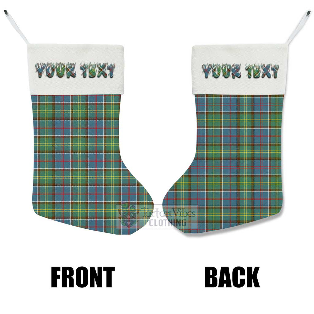 Tartan Vibes Clothing Whitelaw Tartan Christmas Stocking with Personalized Text