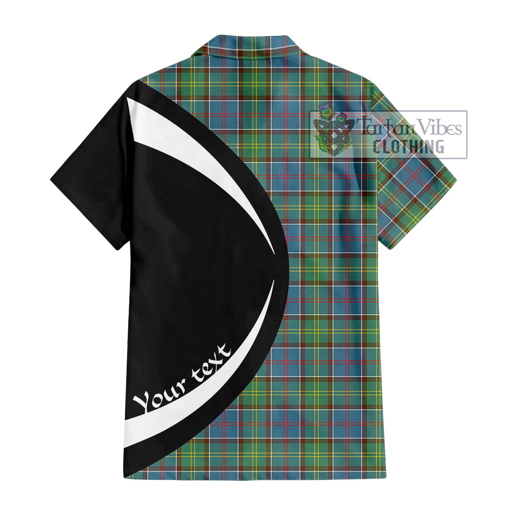 Tartan Vibes Clothing Whitelaw Tartan Short Sleeve Button Up with Family Crest Circle Style