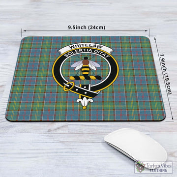 Whitelaw Tartan Mouse Pad with Family Crest
