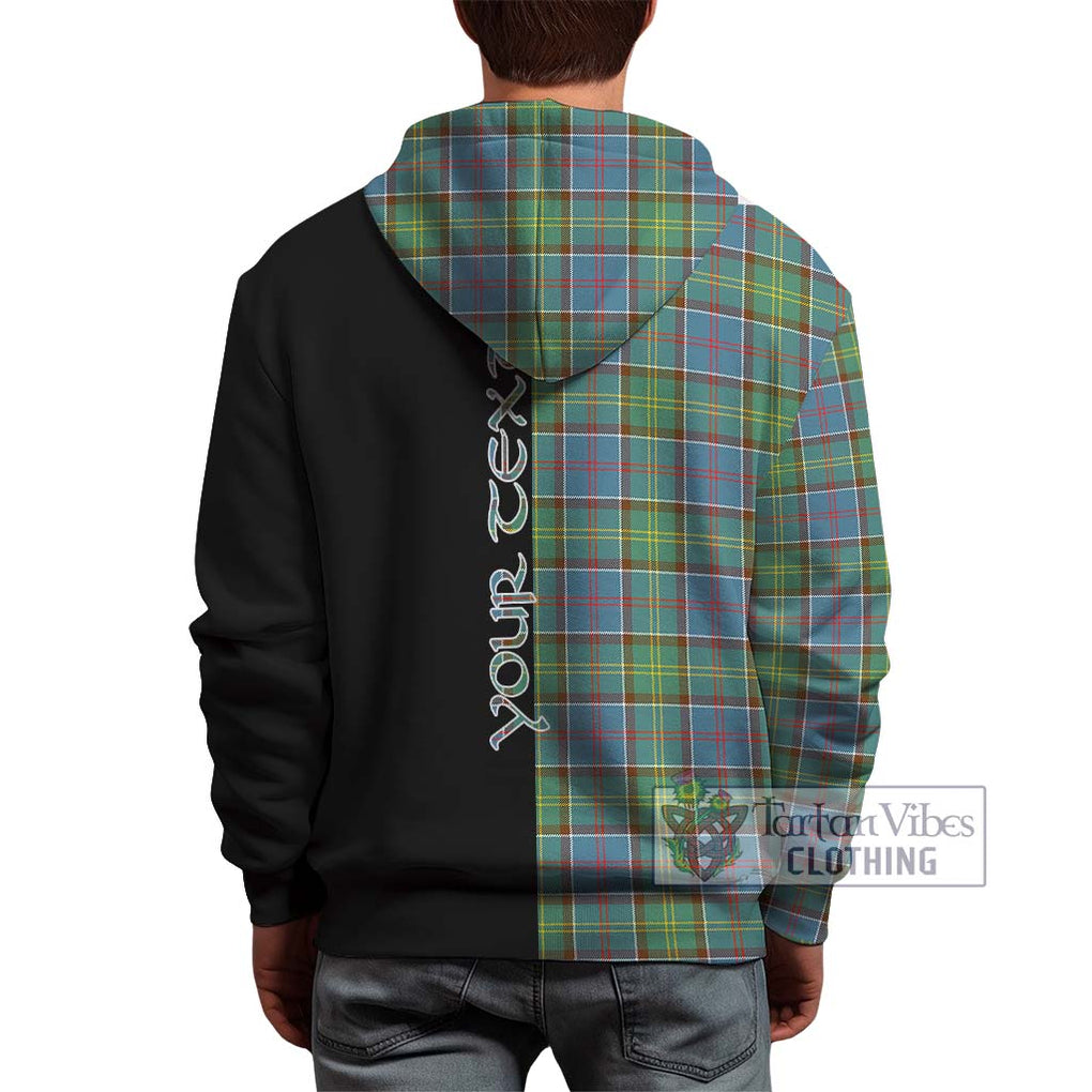 Whitelaw Tartan Hoodie with Family Crest and Half Of Me Style - Tartanvibesclothing Shop