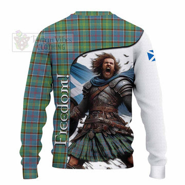 Whitelaw Crest Tartan Knitted Sweater Inspired by the Freedom of Scottish Warrior