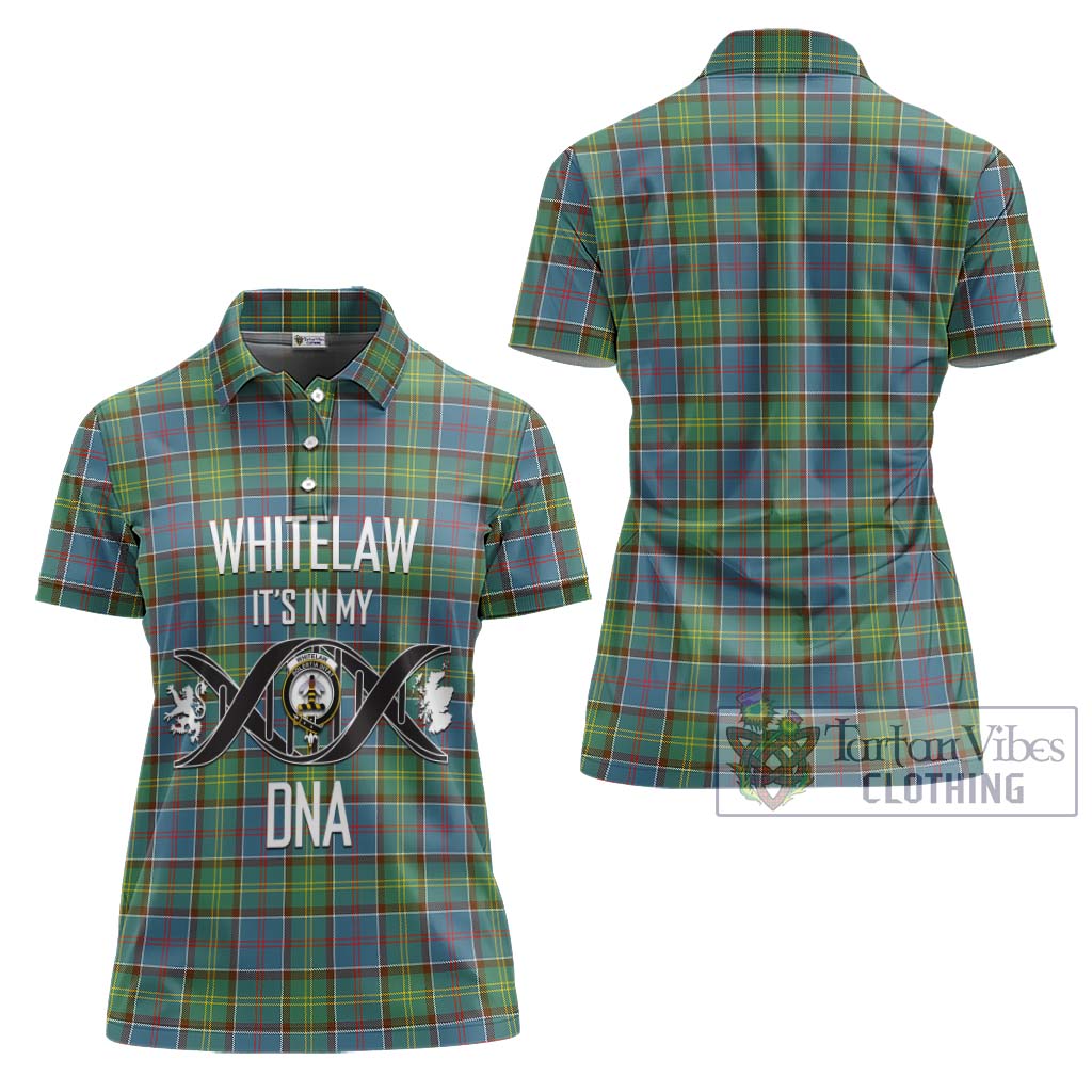 Tartan Vibes Clothing Whitelaw Tartan Women's Polo Shirt with Family Crest DNA In Me Style