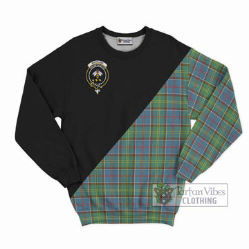 Whitelaw Tartan Sweatshirt with Family Crest and Military Logo Style