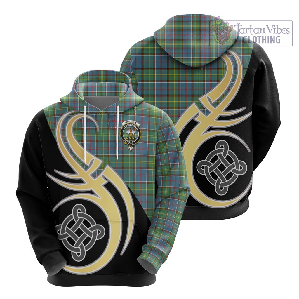 Whitelaw Tartan Hoodie with Family Crest and Celtic Symbol Style - Tartan Vibes Clothing