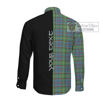 Whitelaw Tartan Long Sleeve Button Shirt with Family Crest and Half Of Me Style