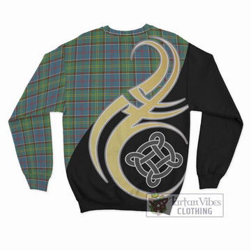 Whitelaw Tartan Sweatshirt with Family Crest and Celtic Symbol Style