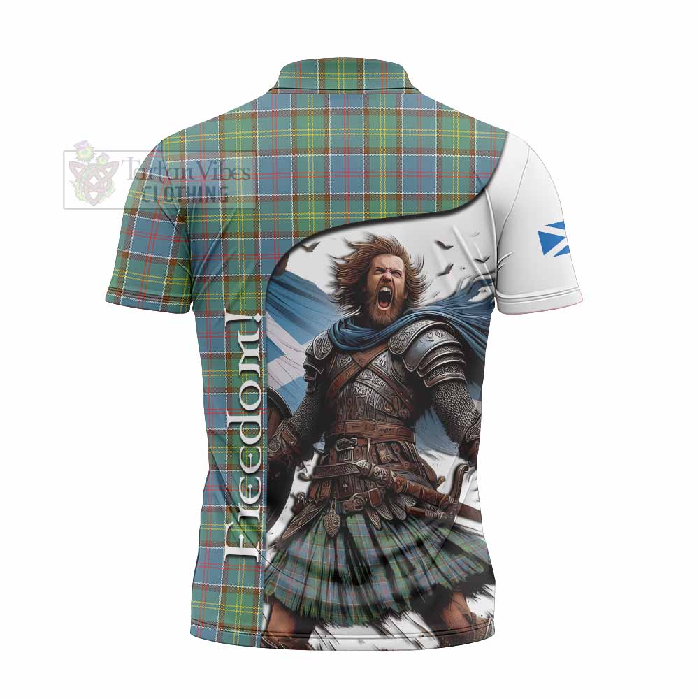 Tartan Vibes Clothing Whitelaw Crest Tartan Zipper Polo Shirt Inspired by the Freedom of Scottish Warrior