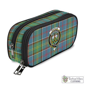 Whitelaw Tartan Pen and Pencil Case with Family Crest