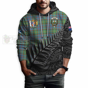 Whitelaw Crest Tartan Hoodie with New Zealand Silver Fern Half Style