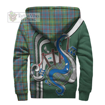 Whitelaw Tartan Sherpa Hoodie with Epic Bagpipe Style