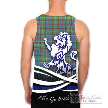 Whitelaw Tartan Men's Tank Top with Alba Gu Brath Regal Lion Emblem