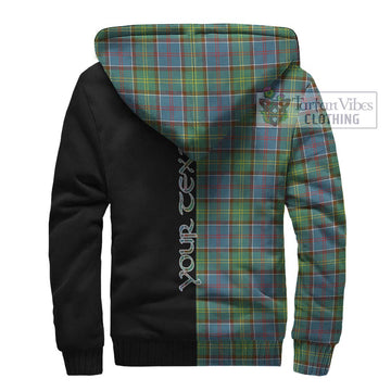 Whitelaw Tartan Sherpa Hoodie with Family Crest and Half Of Me Style