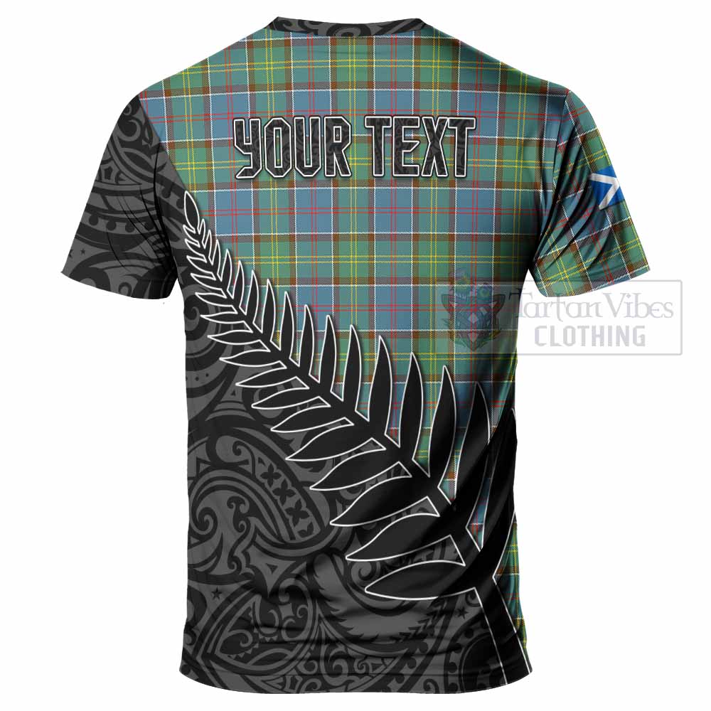 Tartan Vibes Clothing Whitelaw Crest Tartan T-Shirt with New Zealand Silver Fern Half Style