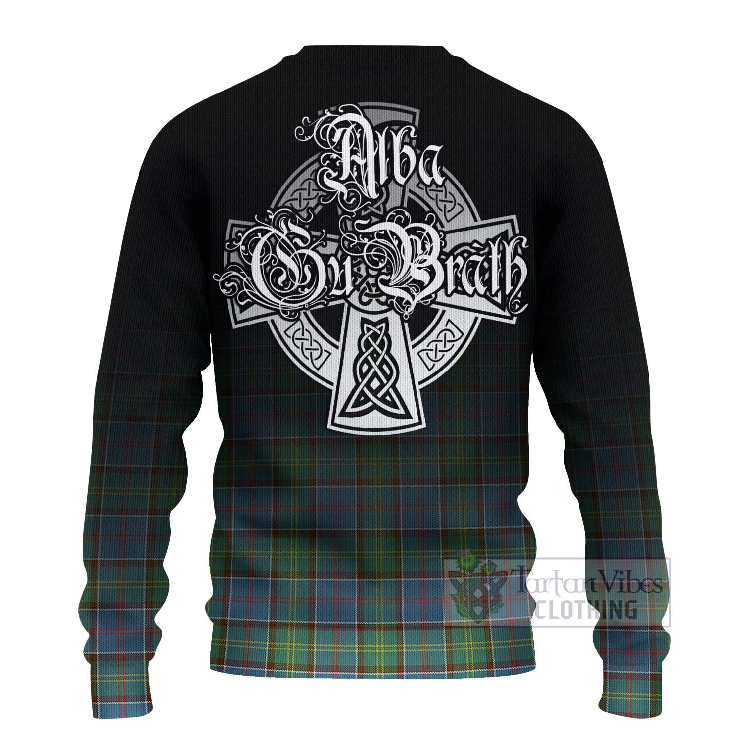 Tartan Vibes Clothing Whitelaw Tartan Knitted Sweater Featuring Alba Gu Brath Family Crest Celtic Inspired