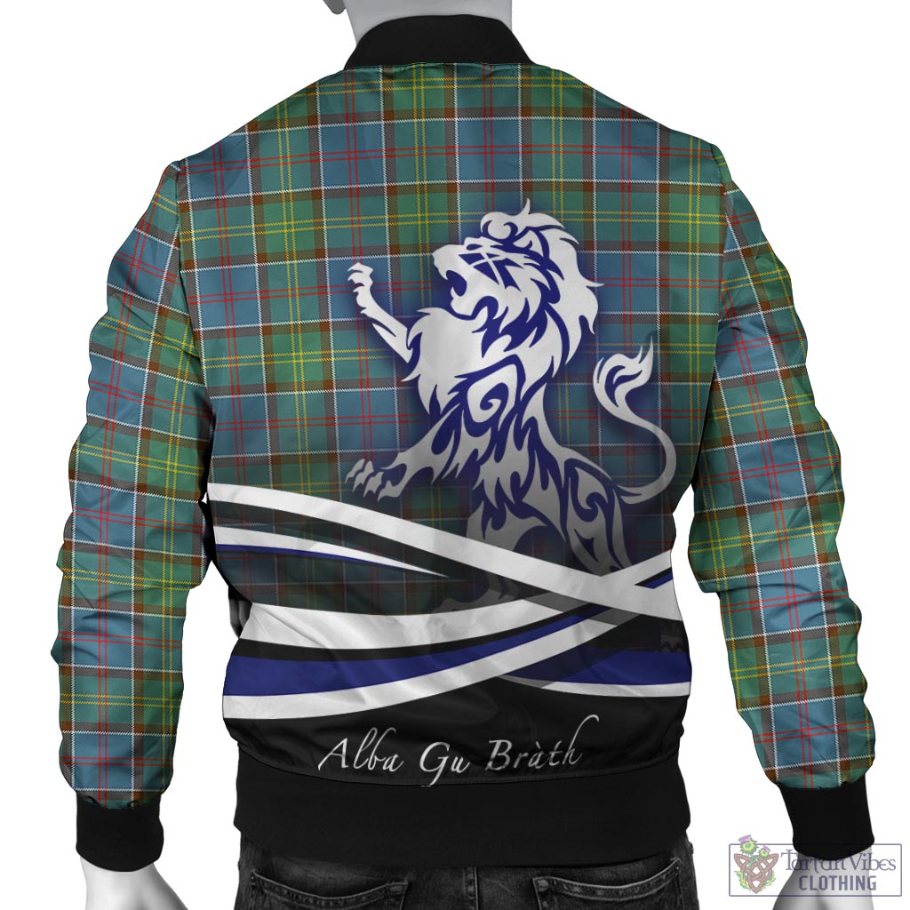 Tartan Vibes Clothing Whitelaw Tartan Bomber Jacket with Alba Gu Brath Regal Lion Emblem