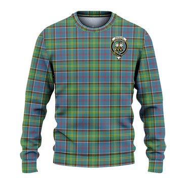 Whitelaw Tartan Knitted Sweater with Family Crest