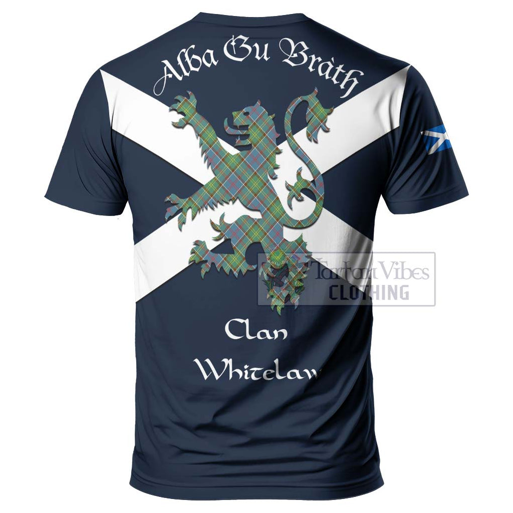 Tartan Vibes Clothing Whitelaw Tartan Lion Rampant T-Shirt – Proudly Display Your Heritage with Alba Gu Brath and Clan Name