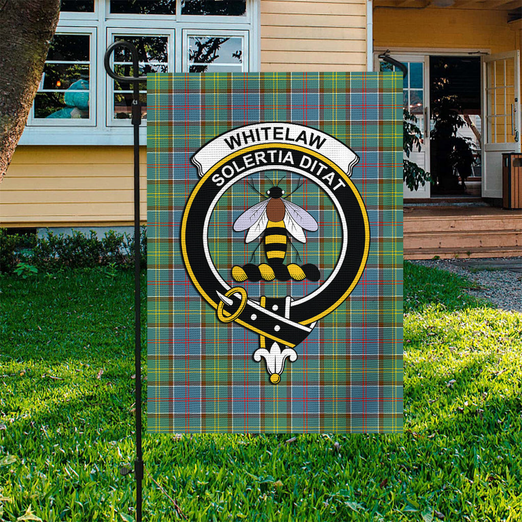 whitelaw-tartan-flag-with-family-crest