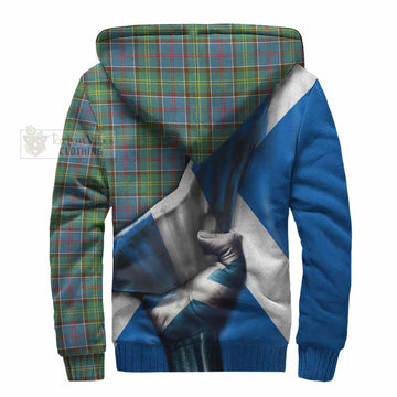 Whitelaw Tartan Sherpa Hoodie with Family Crest Scotland Patriotic Style