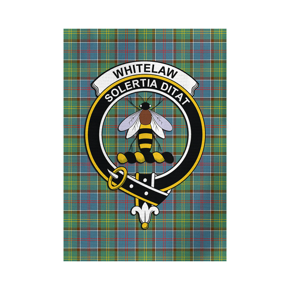 whitelaw-tartan-flag-with-family-crest