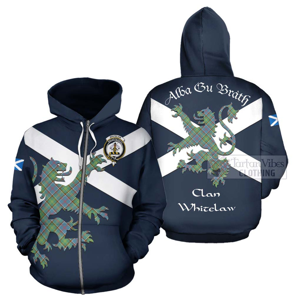 Tartan Vibes Clothing Whitelaw Tartan Lion Rampant Hoodie – Proudly Display Your Heritage with Alba Gu Brath and Clan Name