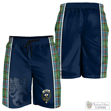 Whitelaw Tartan Men's Shorts with Family Crest and Lion Rampant Vibes Sport Style