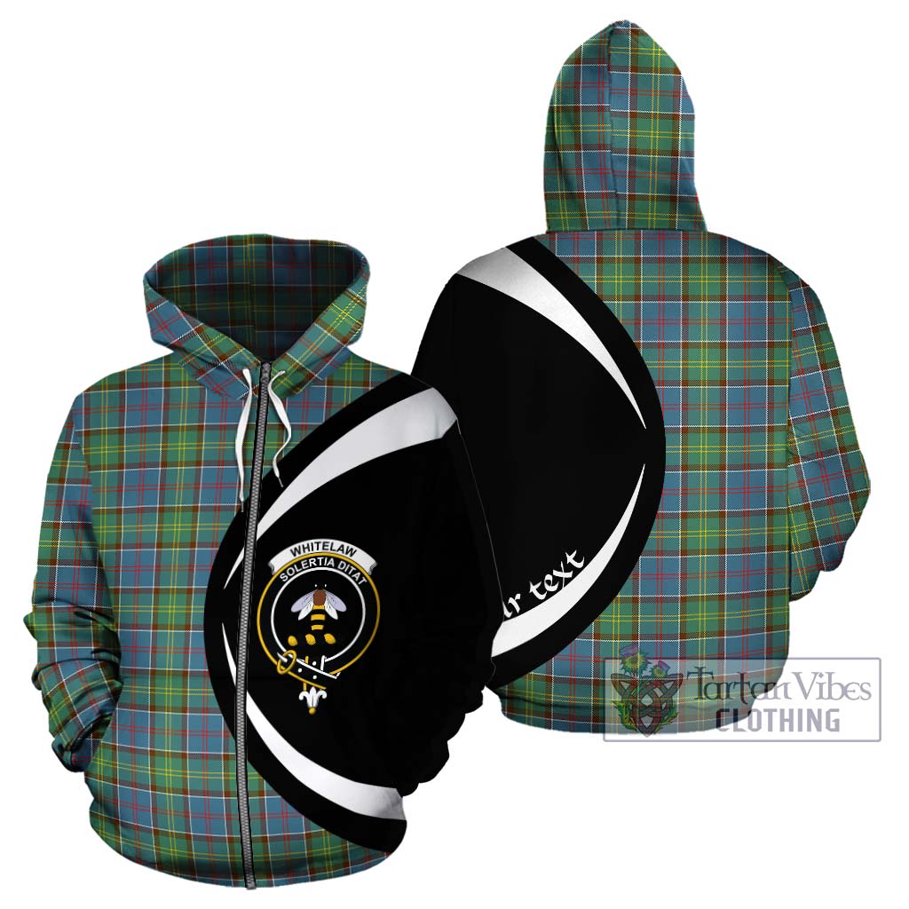 Whitelaw Tartan Hoodie with Family Crest Circle Style - Tartan Vibes Clothing