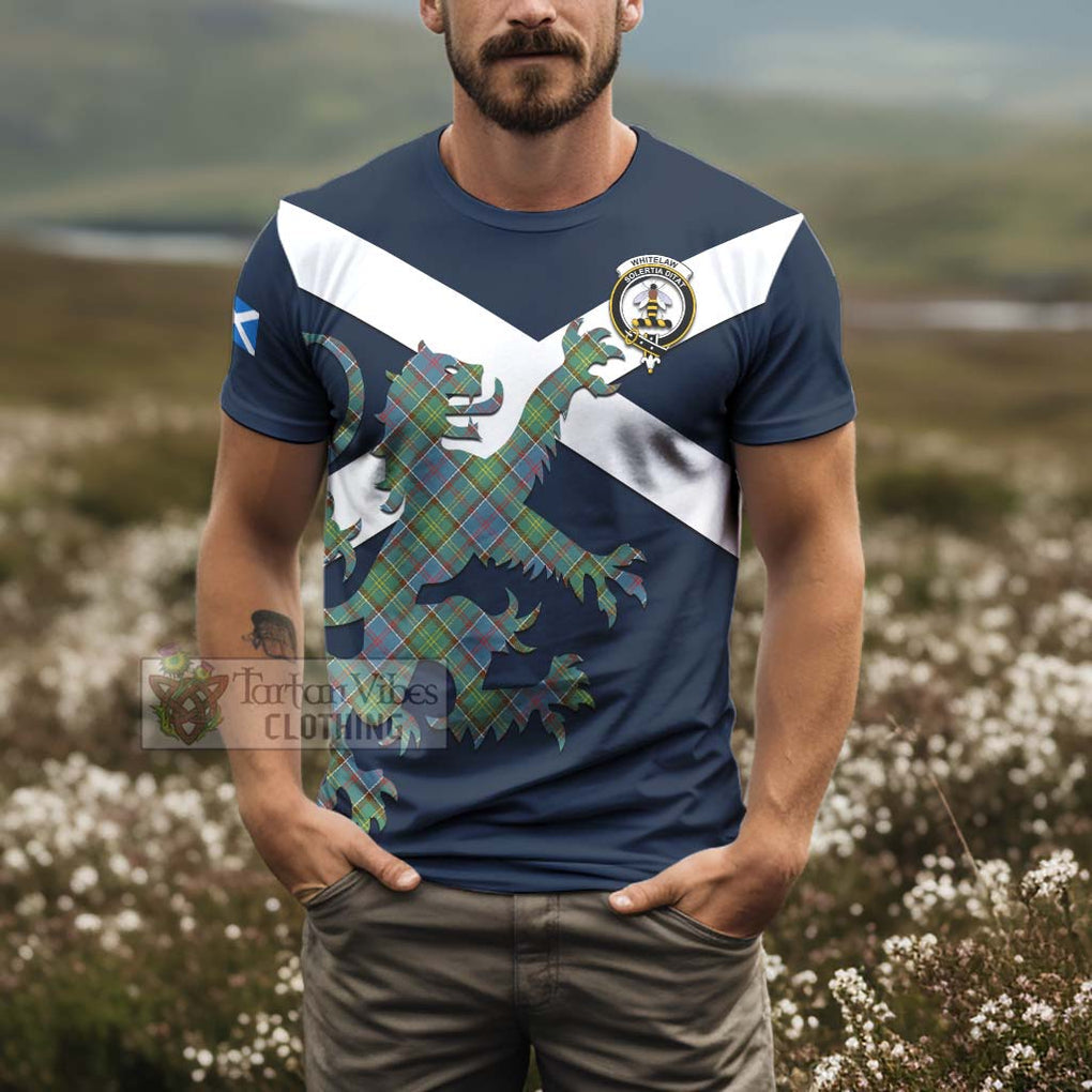 Tartan Vibes Clothing Whitelaw Tartan Lion Rampant T-Shirt – Proudly Display Your Heritage with Alba Gu Brath and Clan Name