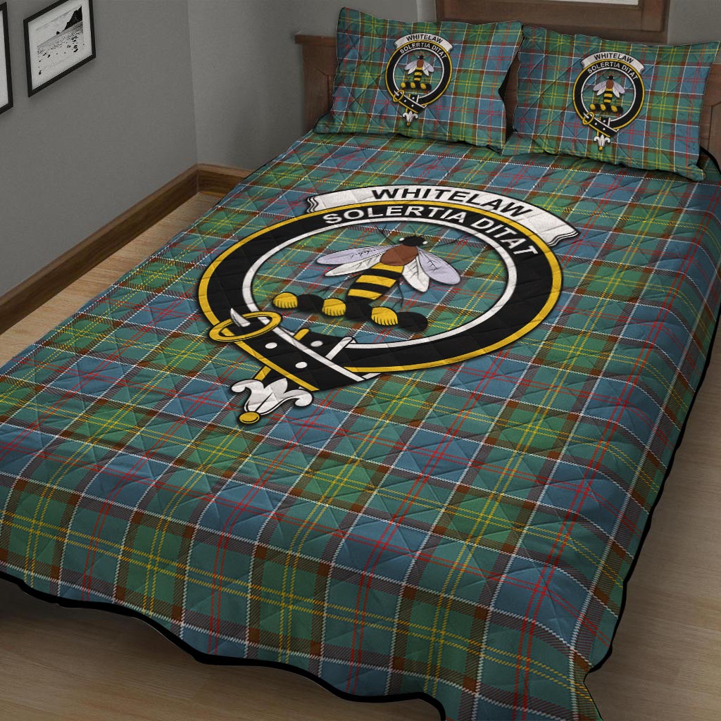 Whitelaw Tartan Quilt Bed Set with Family Crest - Tartan Vibes Clothing