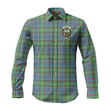 Whitelaw Tartan Long Sleeve Button Up Shirt with Family Crest