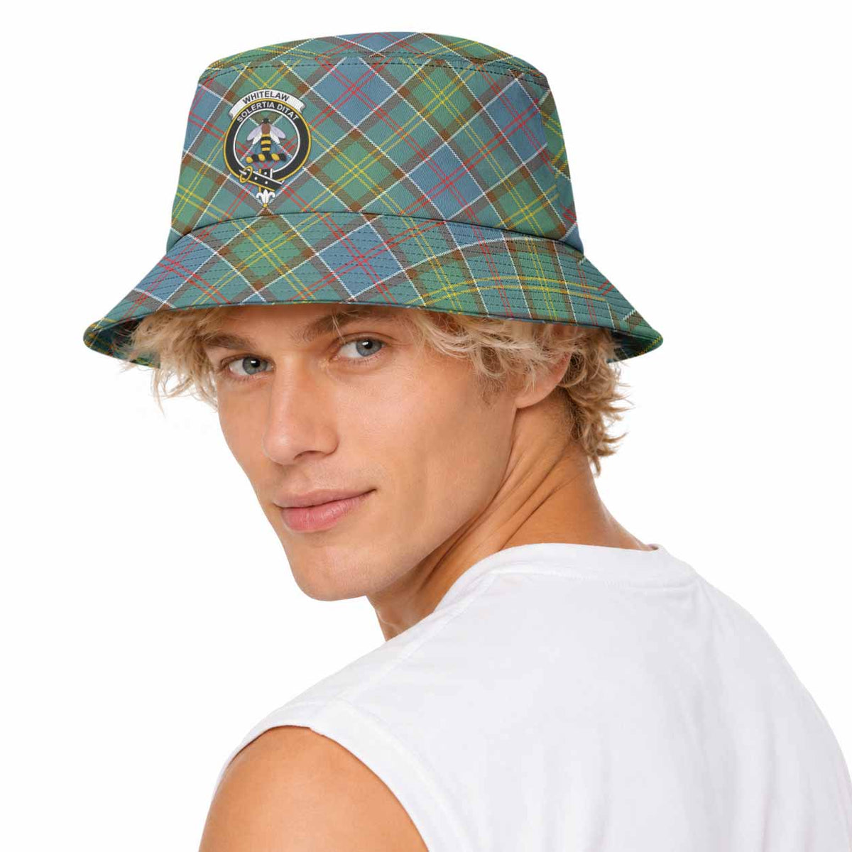 Whitelaw Tartan Bucket Hat with Family Crest - Tartan Vibes Clothing