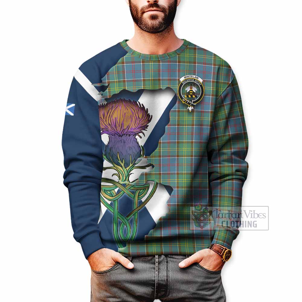Whitelaw Tartan Family Crest Sweatshirt Scottish Thistle Celtic Inspired - Tartan Vibes Clothing