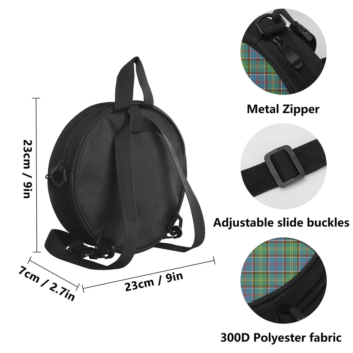 Whitelaw Tartan Round Satchel Bags - Tartan Vibes Clothing