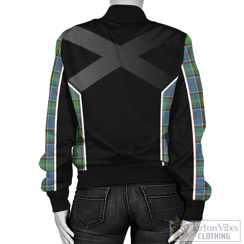 Tartan Vibes Clothing Whitelaw Tartan Bomber Jacket with Family Crest and Scottish Thistle Vibes Sport Style