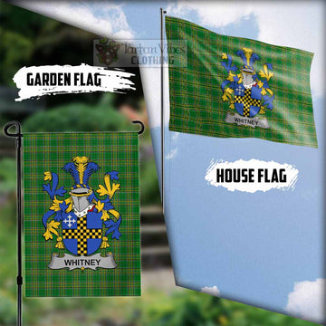 Whitney Irish Clan Tartan Flag with Coat of Arms