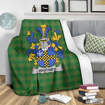 Whitney Irish Clan Tartan Blanket with Coat of Arms - Tartan Vibes Clothing
