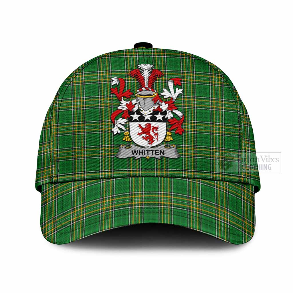 Tartan Vibes Clothing Whitten Irish Clan Tartan Classic Cap with Coat of Arms